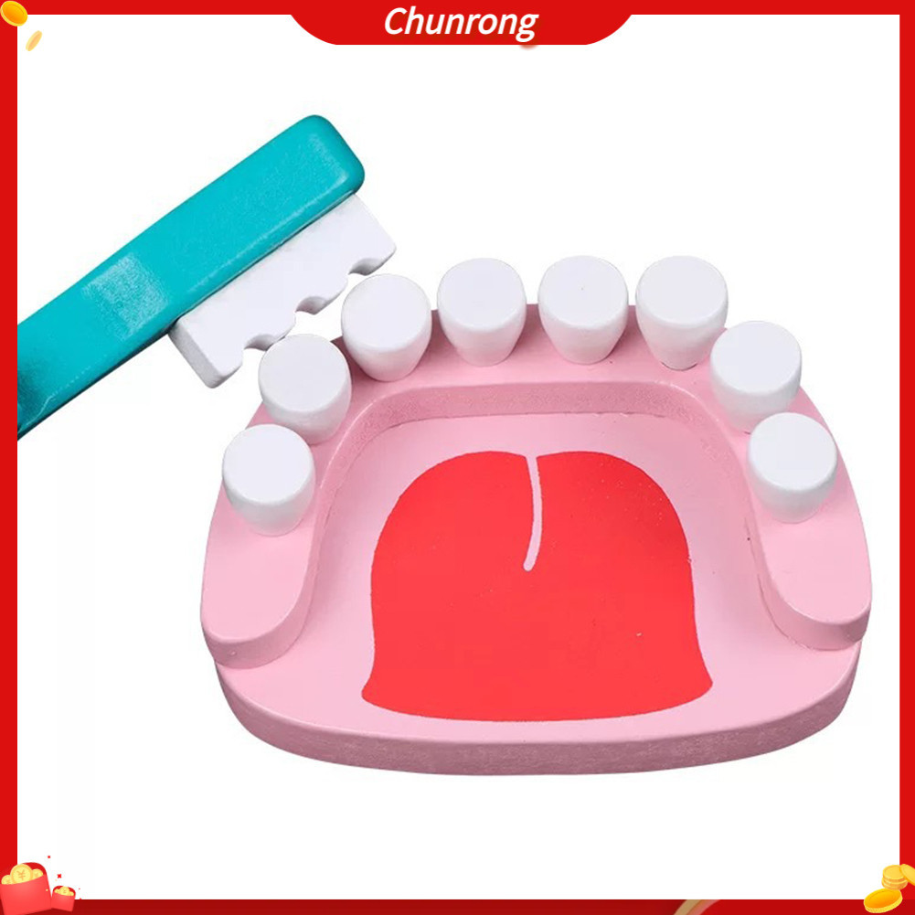Chunrong ของเล่นไม้ โมเดลฟันหมอฟัน สําหรับเด็ก