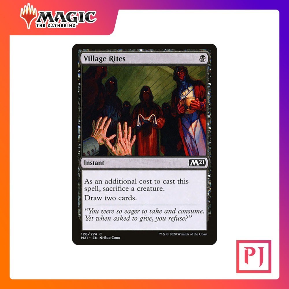 [MTG] Village Rites [M21] [BLACK] [COMMON] [NORMAL] [ENG] (การ์ดเมจิค / Magic the Gathering)