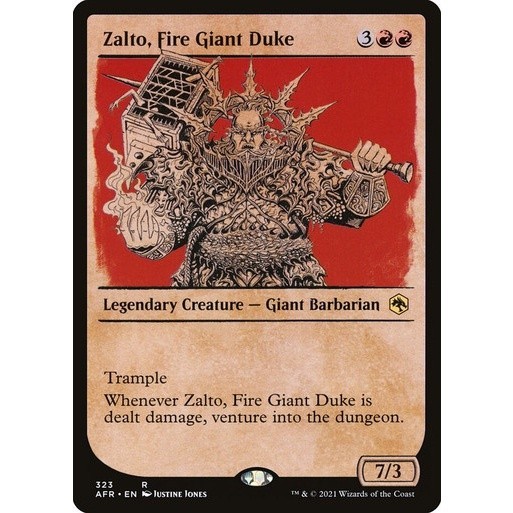 [MTG] Zalto, Fire Giant Duke (Showcase) [AFR] [RED] [RARE] [NORMAL] [ENG] (การ์ดเมจิค / Magic the Ga