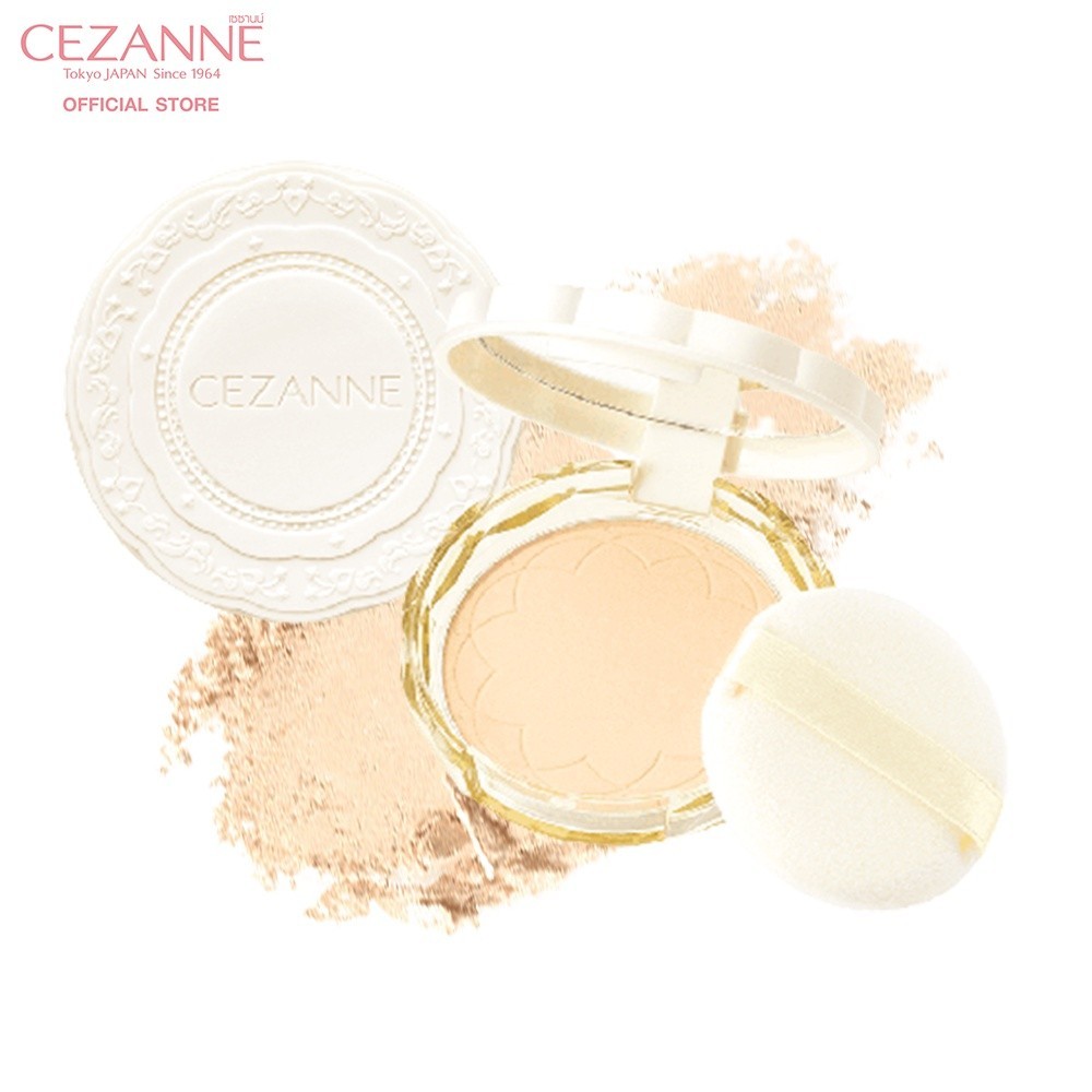 CEZANNE UV Silk Cover Powder แป้งไม่ผสมรองพื้นเนียนนุ่มดุจไยไหม SPF50 PA++++
