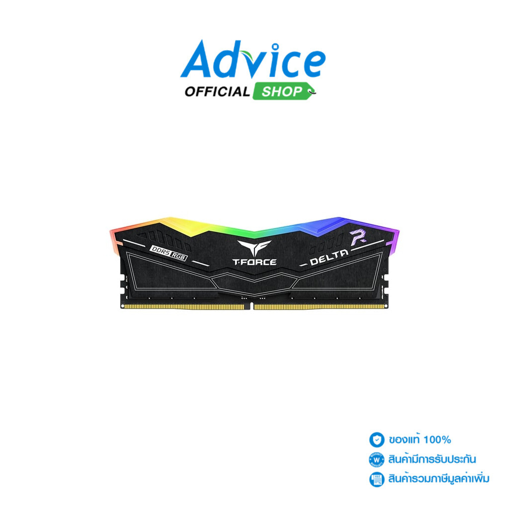 TEAM RAM DDR5(6000) 16GB DELTA RGB BLACK (FF3D516G6000HC38A01) - A0155543