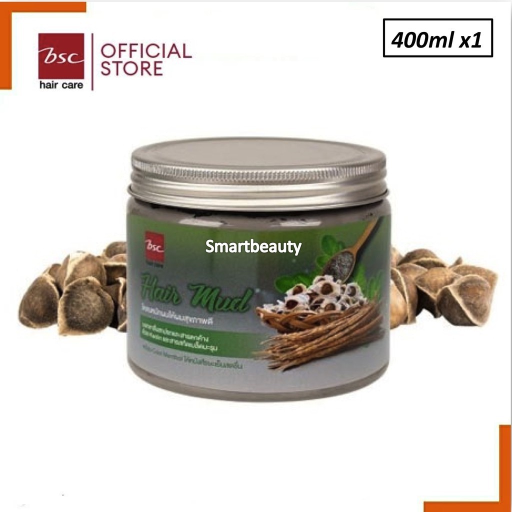 ขายดี แท้100% ถูกที่สุด โคลนหมักผม Bsc บี เอส ซี 400ml Hair Mud ช่วยชำระล้างสิ่งสกปรกพร้อมบำรุงเส้นผ