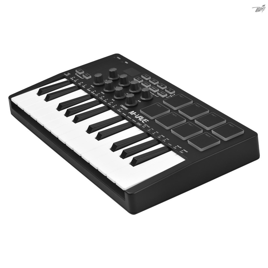 M-VAVE 25-Key MIDI Control Keyboard Mini Portable USB Keyboard MIDI Controller with 25 Velocity Sensitive Keys 8 RGB Bac