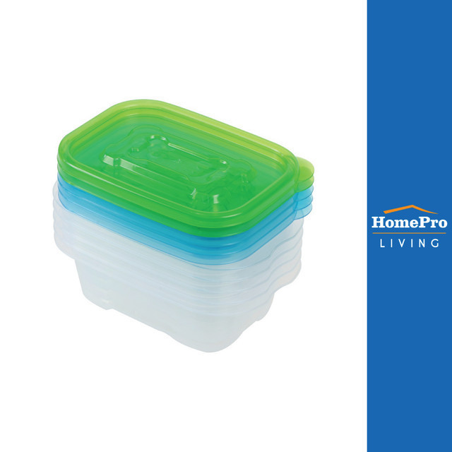 HomePro ชุดกล่องอาหารเหลี่ยม  9002 0.27ลิตร แพ็ค 5 ชิ้น แบรนด์ API