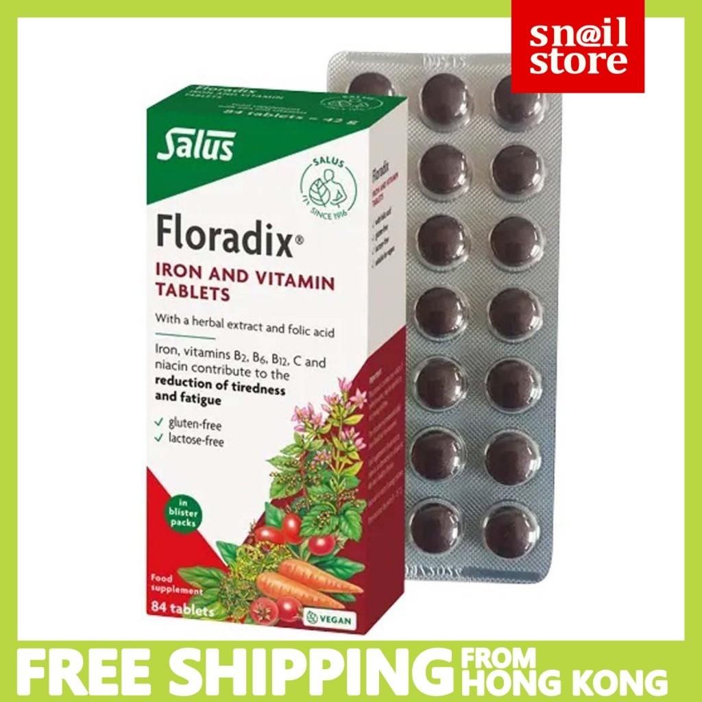 Salus Floradix Iron & Vitamin Tablets 84 Tablets（EXP 2026）

เม็ดเหล็กพกพา 84 เม็ด (วิตามินเสริมธาตุเ