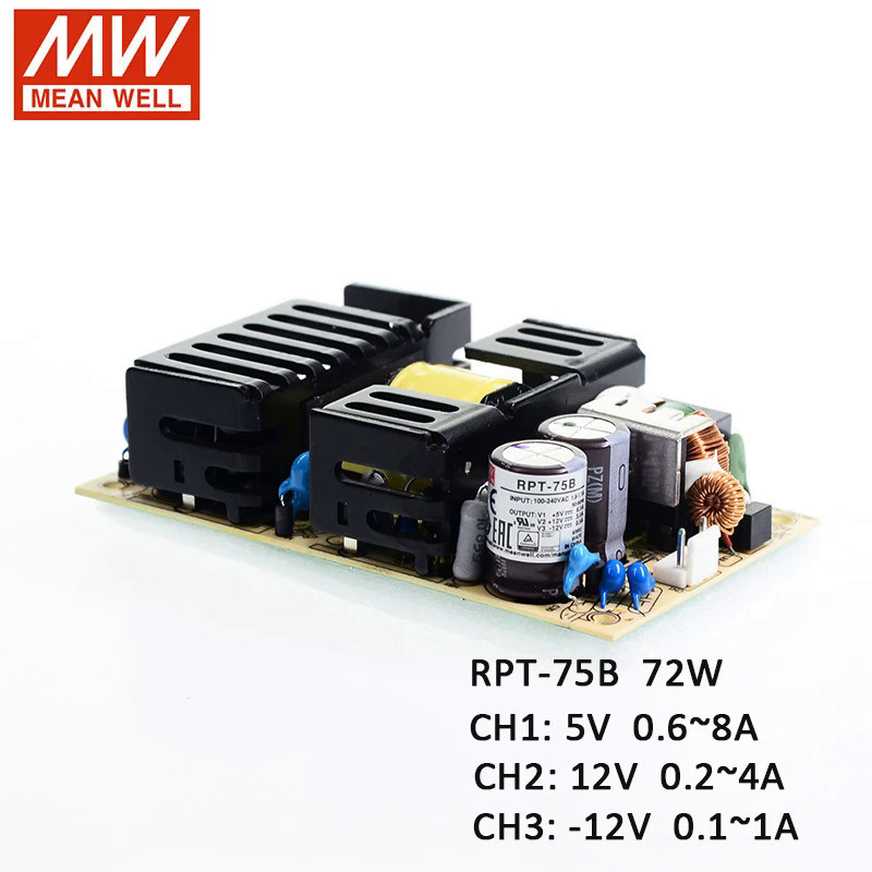 ✹RPT-75B Meanwell 72W Triple Ouput Circuit Board PCB Switching Power Supply 110V/220VAC ถึง5V 12V -1