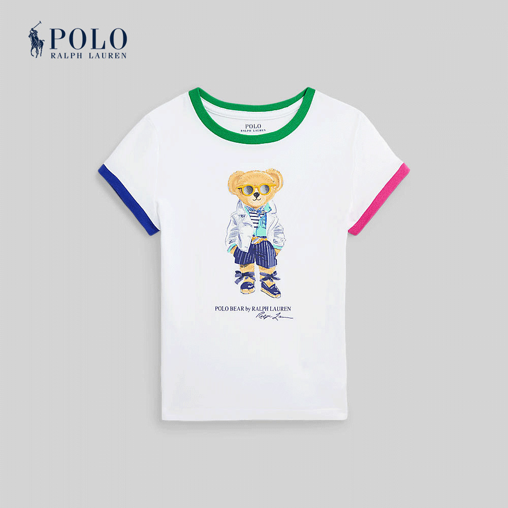 Polo Ralph Lauren Kids เสื้อยืดเด็กผู้หญิง Polo Bear Cotton Jersey Tee รุ่น CWPOTSHR8020363 สีขาว