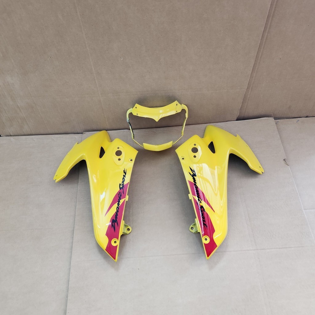 หน้ากาก LS NEW ชุดสี ชุดแต่ง แฟริ่ง เฟรมรถ Ls 125 ตัวใหม่ สีเหลือง พร้อมติดสติกเกอร์ ปี 2000