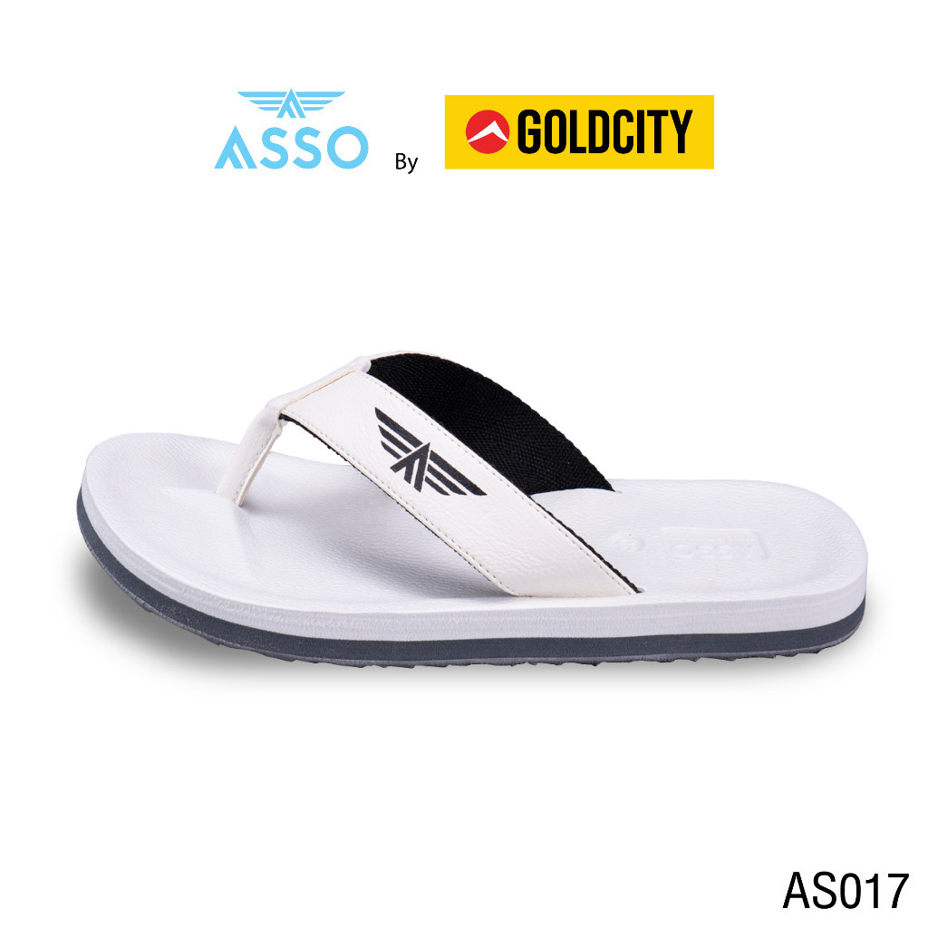 รองเท้าแตะ แบบหูคีบ  พื้นยางพารา SIZE 37-45 ส่งตรงจากโรงงานแท้100% ASSO รุ่น AS017