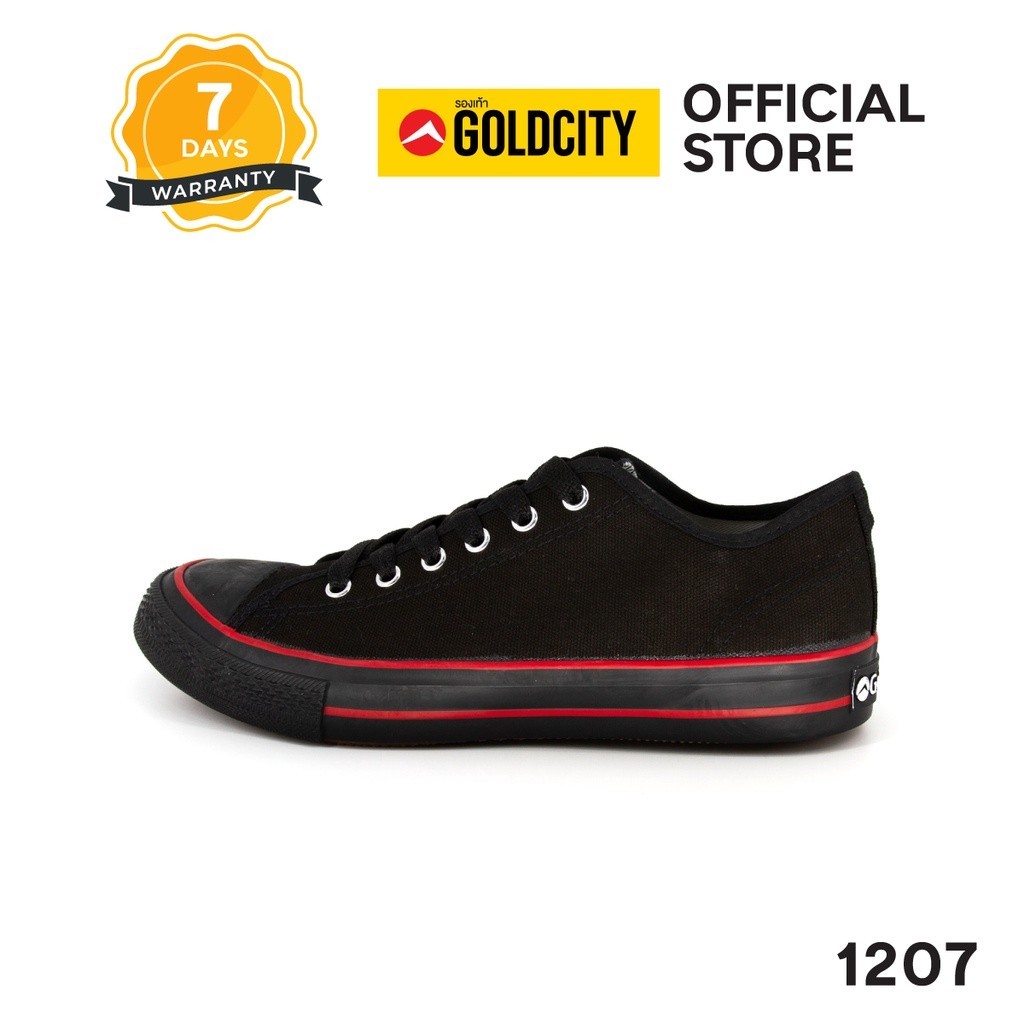 รองเท้าผ้าใบ ผูกเชือก พื้นยางพารา SIZE 36-47 ส่งตรงจากโรงงานแท้100% GOLDCITY รุ่น 1207