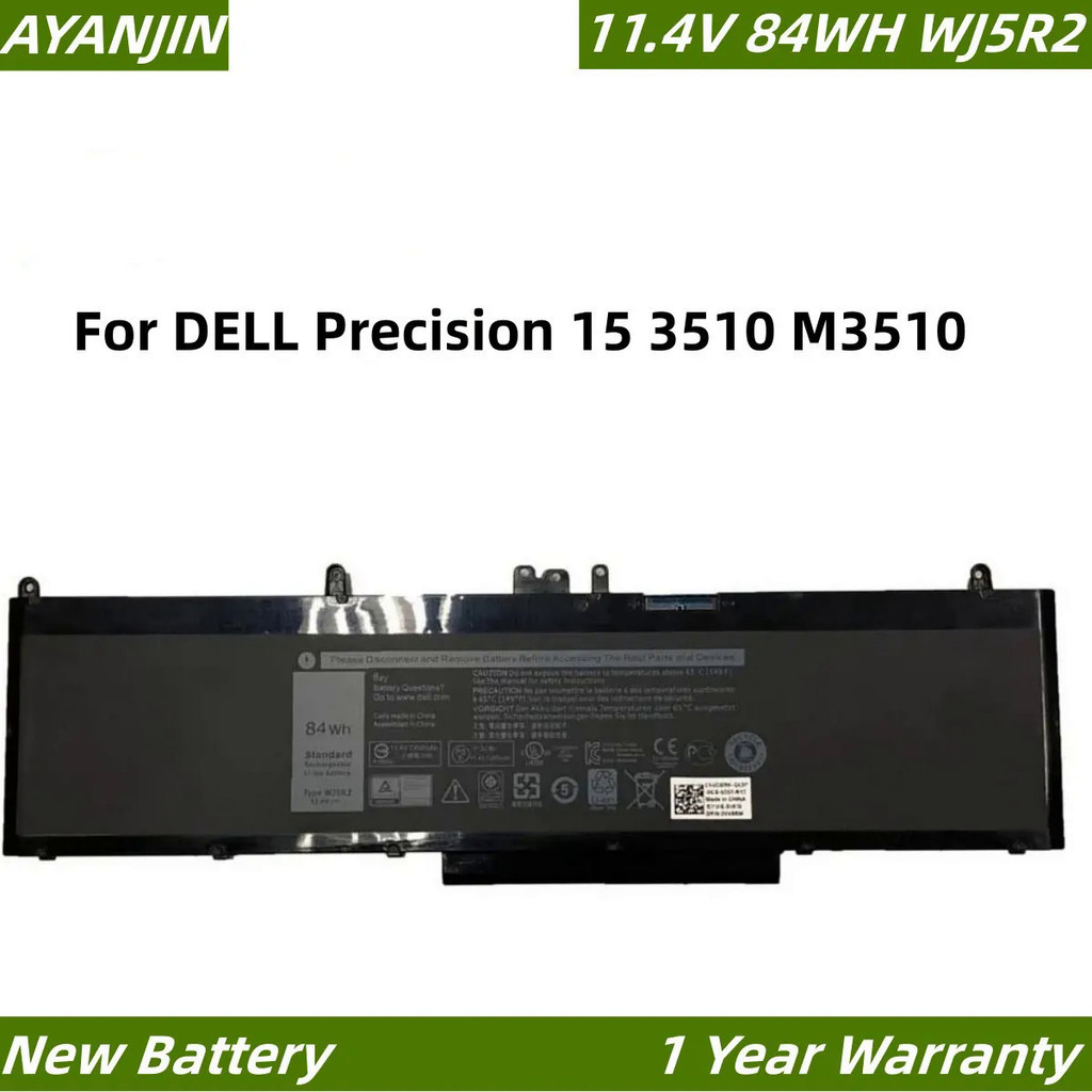 11.4V WJ5R2แบตเตอรี่แล็ปท็อปสำหรับ DELL Precision 15 3510 M3510 WJ5R2 4F5YV
