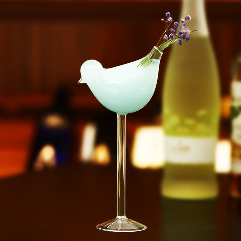 Bird Wine Glass Creative Glass Molecular Smoked Wine Glass Personalized Cup Cocktail Glass Goblet