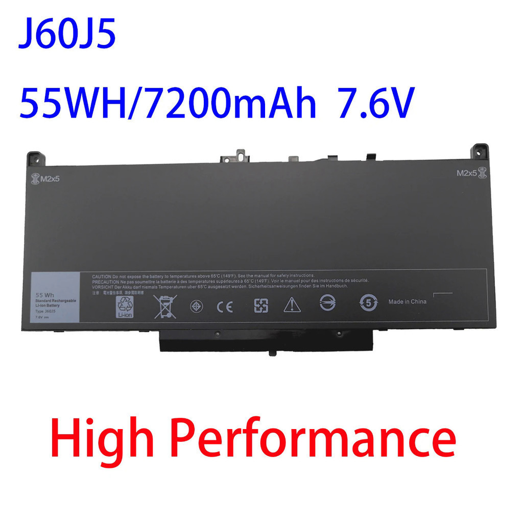 55Wh 242WD 7.6V แบตเตอรี่แล็ปท็อปสำหรับ Dell Latitude E7270 E7470 7270 7470 Series J6OJ5 J60J5 Fit N