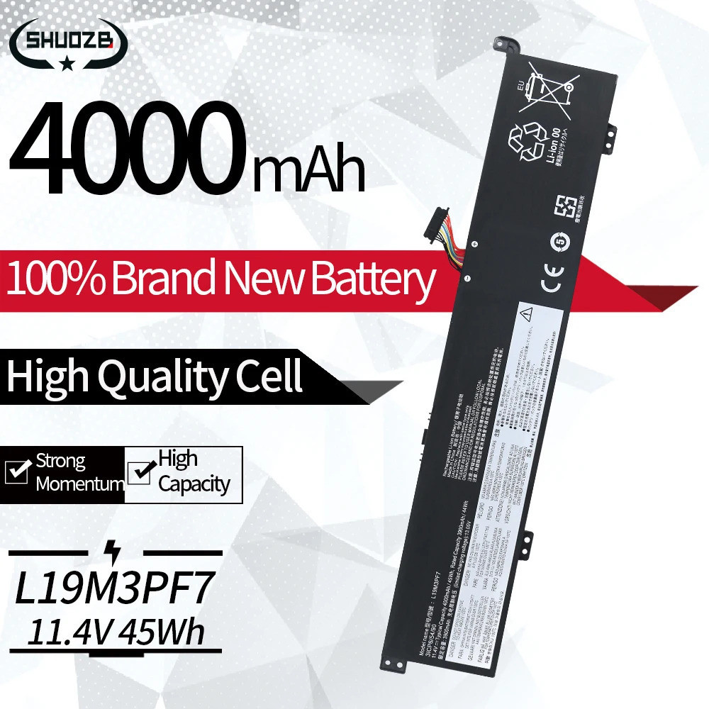 New L19L3PF3 L19M3PF7 L19D3PF4 Laptop Battery For Lenovo Ideapad Creator 5-15IMH05 Gaming 3-15ARH05 