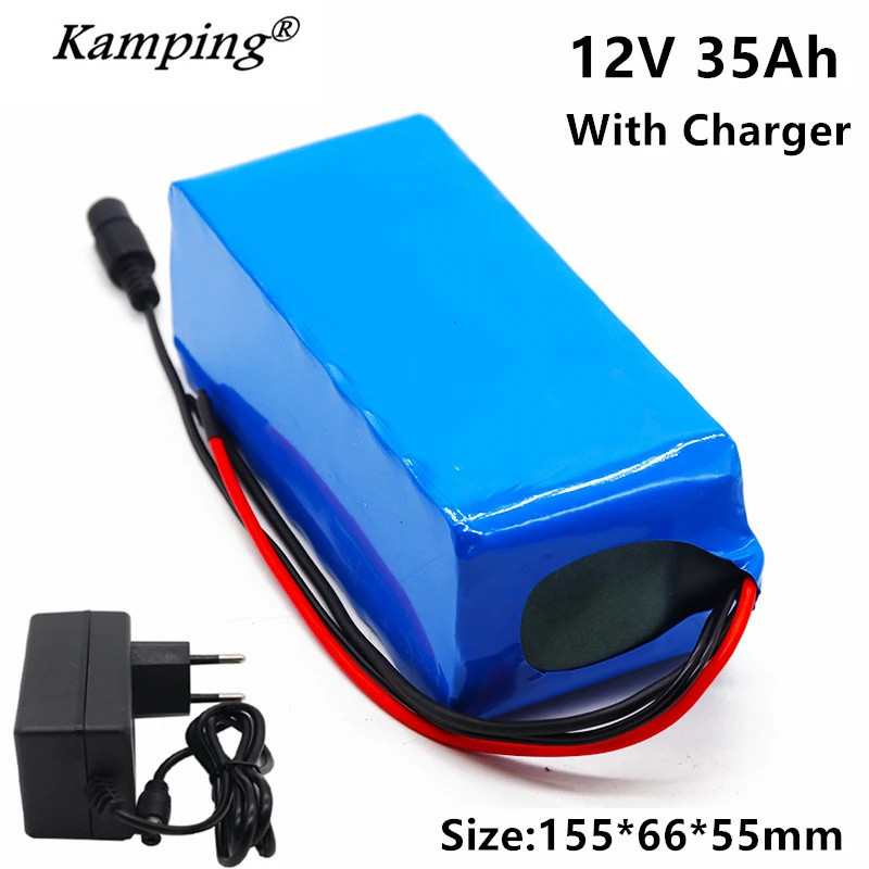 ใหม่ 18650 12V 35Ah แบตเตอรี่ Li-Ion 18650 แบตเตอรี่ลิเธียมแบตเตอรี่ 12v 35000mAh สำหรับอินเวอร์เตอร