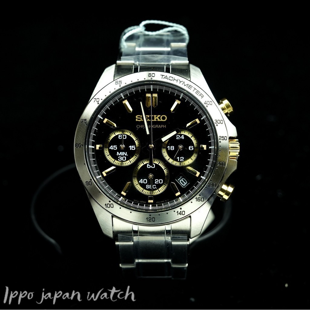 JDM WATCH ★ SEIKO SBTR015 Quartz Chronograph Watch Stainless Steel Case Tempered Glass Mirror 8T63 M