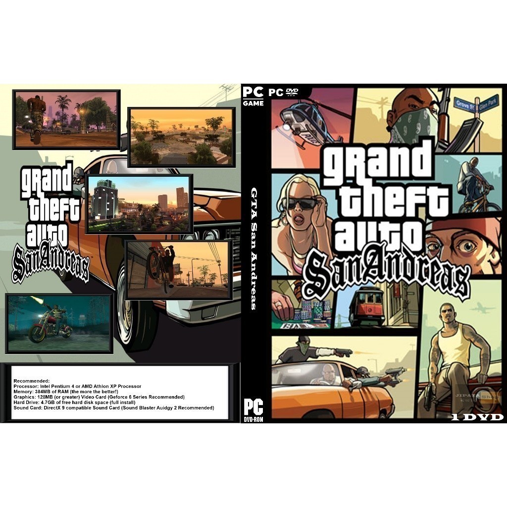 แผ่น Game PC GTA San Andreas (1DVD)