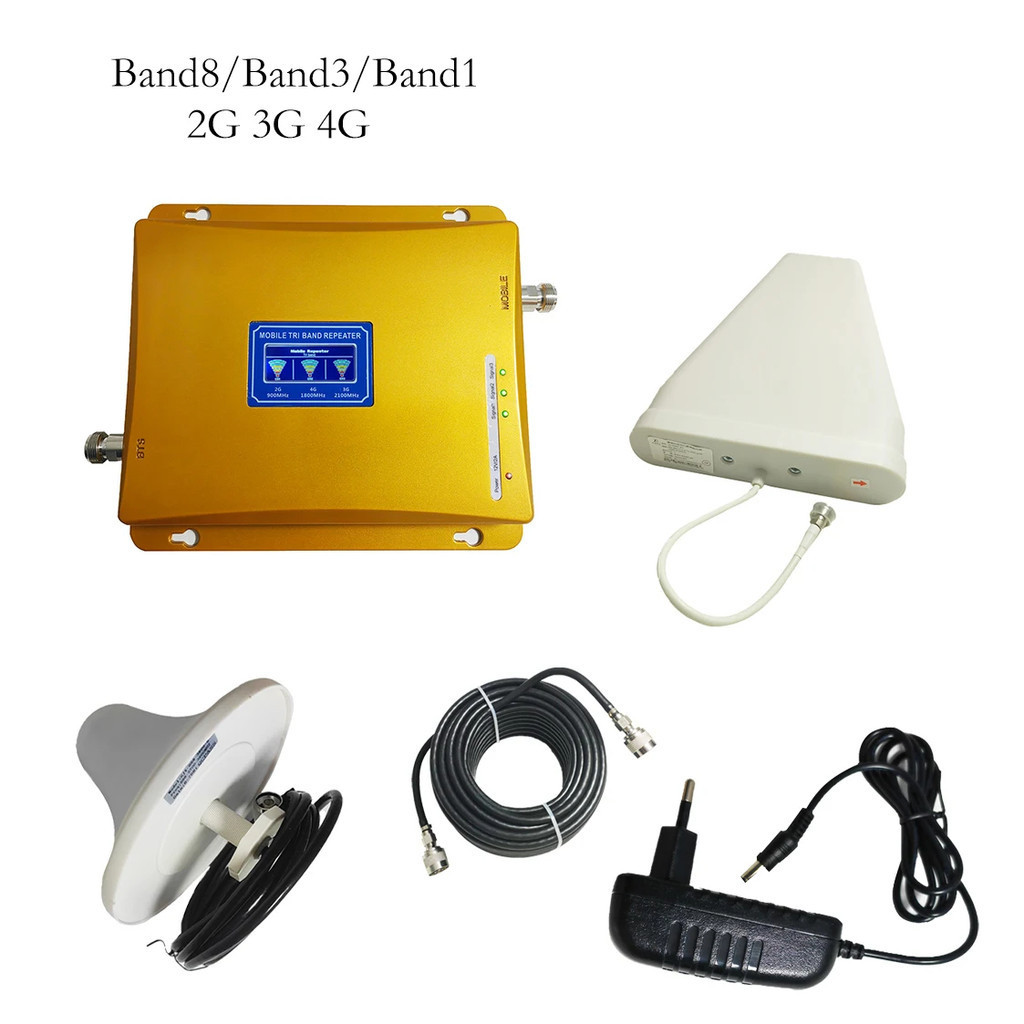 Booster/signal Amplifier/cell Phone Network Repeater Amplifier/ Repeater 900-1800-2100mhz 2G 3G 4G C