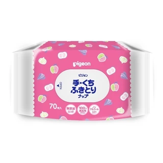 PIGEON พีเจ้น เบบี้ไวพส์ สูตรแฮนด์แอนด์เม้าท์ 70ชิ้น [แพ็ค2/4]