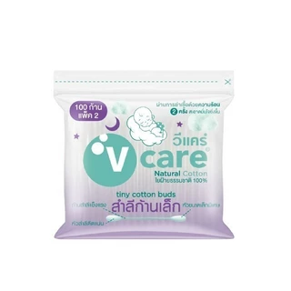 V CARE วีแคร์ สำลีก้านจิ๋ว หัวเล็กพิเศษกระปุก/ ซอง Pure Cotton 100% แบบกระปุก 150 ก้าน