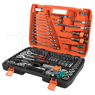 InnTech King Tools ชุดเครื่องมือ ประแจ ชุดบล็อก 121 ชิ้น ขนาด 1/4 นิ้ว 3/8 นิ้ว 1/2 นิ้ว ชุดประแจ รุ่นDKT-121PCS
