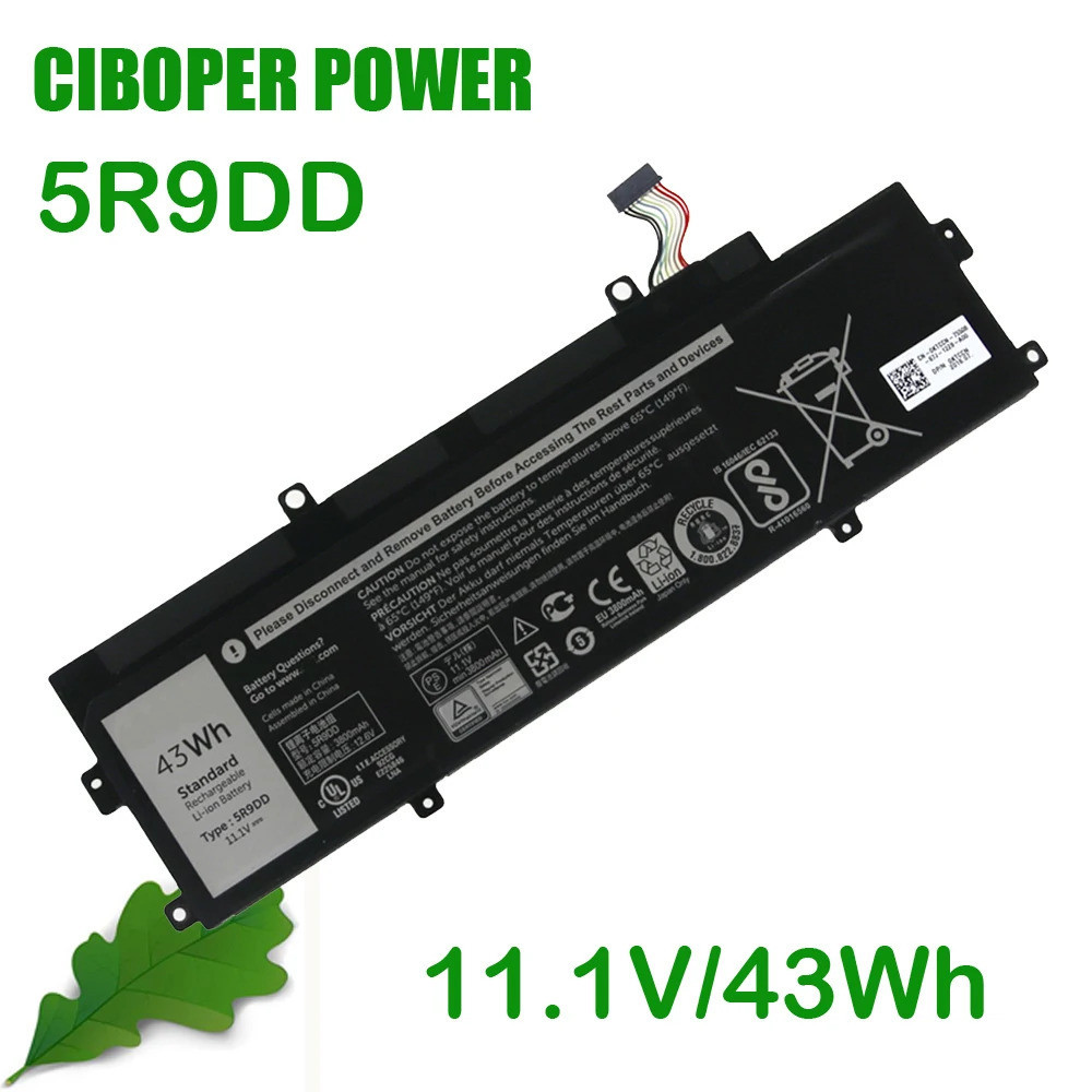 CP Original แบตเตอรี่แล็ปท็อป KTCCN E225846 5R9DD 11.1V 43Wh สำหรับ Chromebook 11 3120 P22T Series ใ