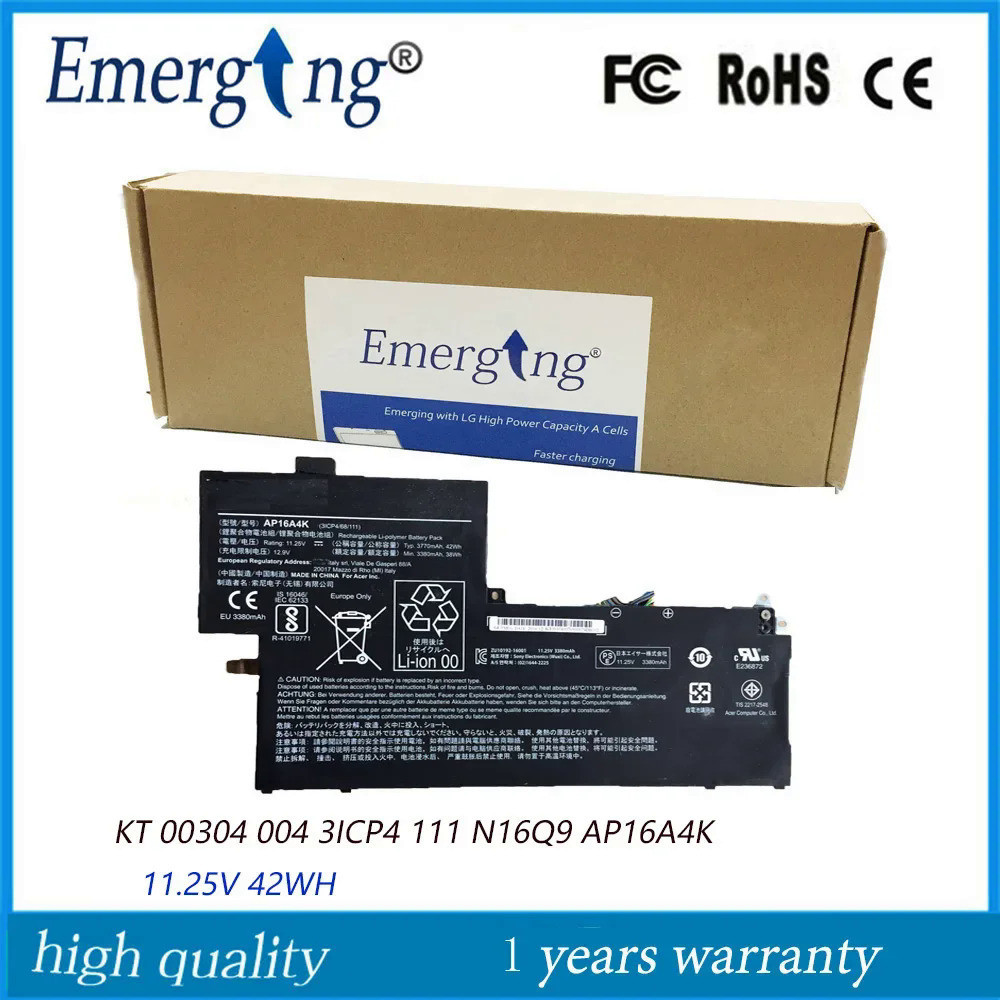 11.25โวลต์42Wh เดิม AP16A4K ใหม่แบตเตอรี่แล็ปท็อปสำหรับ Acer N16Q9 KT.00304.003 3ICP4/68/111