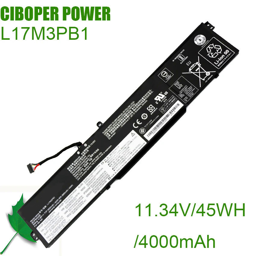 CP แล็ปท็อปแบตเตอรี่ L17M3PB1 L17C3PB0 L17D3PB0 4000mAh45WH สำหรับ I Deap AD 330กรัม330-15ICH 5B10Q7