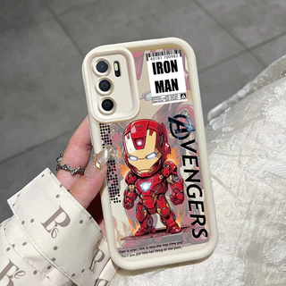 เคสสำหรับ OPPO A16 OPPO A16s OPPO A54s เคสป้องกันลายฮักักและไอรอนแมนน่ารักดีไ