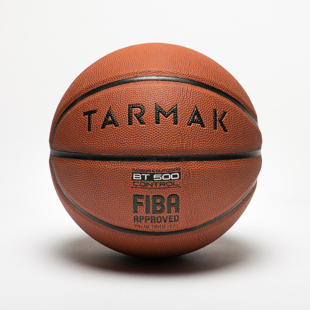 TARMAK - ลูกบาสเก็ตบอลรุ่น BT500 FIBA เบอร์ 7 (สีน้ำตาล) - Boys'/Men's Size 7 (from 13 Years) Basket