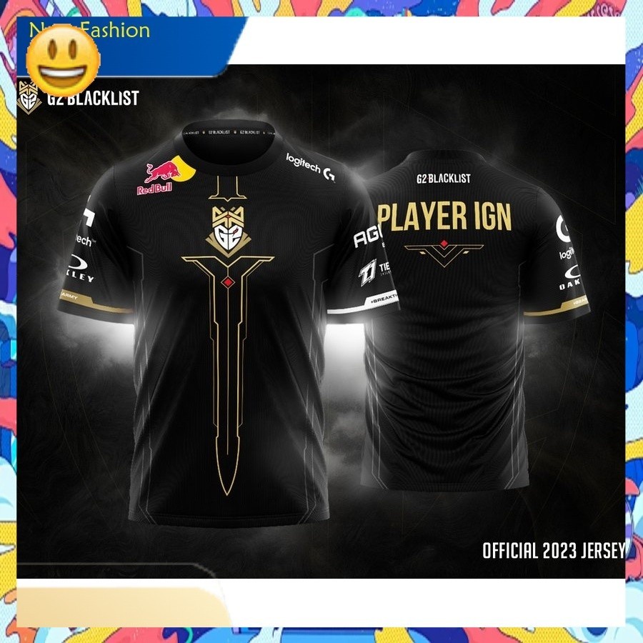 【COD】Blacklist International Jersey G2 Esports Game Lol G2 Blacklist Top Team Pro Player Men Women G