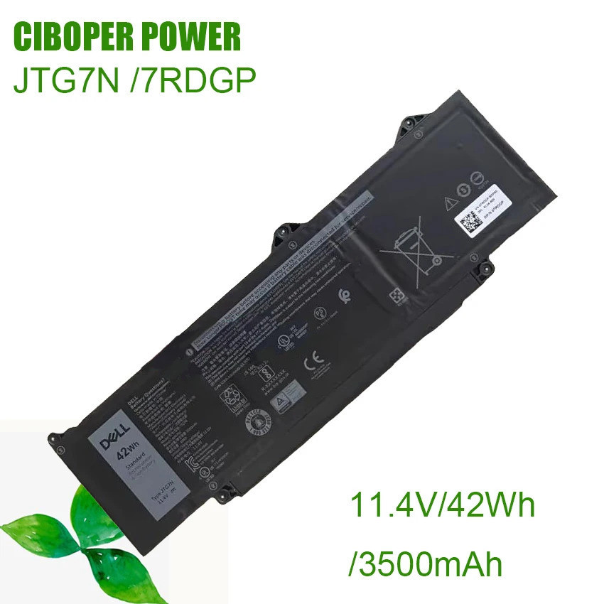 CP แบตเตอรี่แล็ปท็อป JTG7N 7RDGP 803W6 11.4V/42Wh /3500MAh การเปลี่ยนแบตเตอรี่แล็ปท็อป