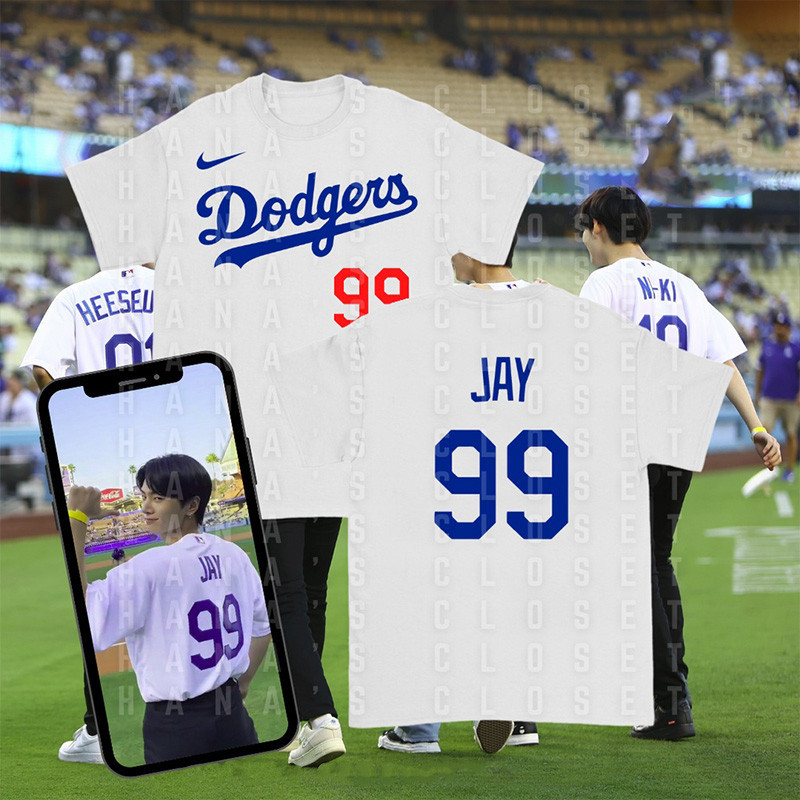 【COD】Dodgers Jersey Customized Inspired T Shirt - Heeseung Jungwon Jay Jake Sunghoon Sunoo Ni-ki