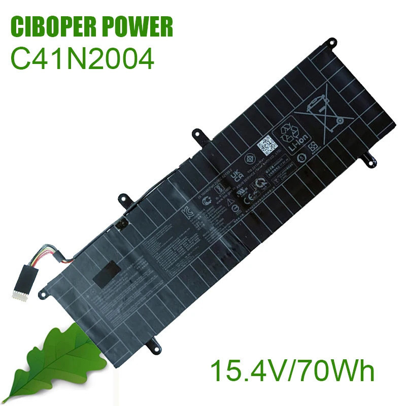 CP แบตเตอรี่แล็ปท็อป C41N2004 15.4V/70Wh สำหรับ F หรือ ZenBook Duo 14 UX482EA UX482EG UX482EAR Serie