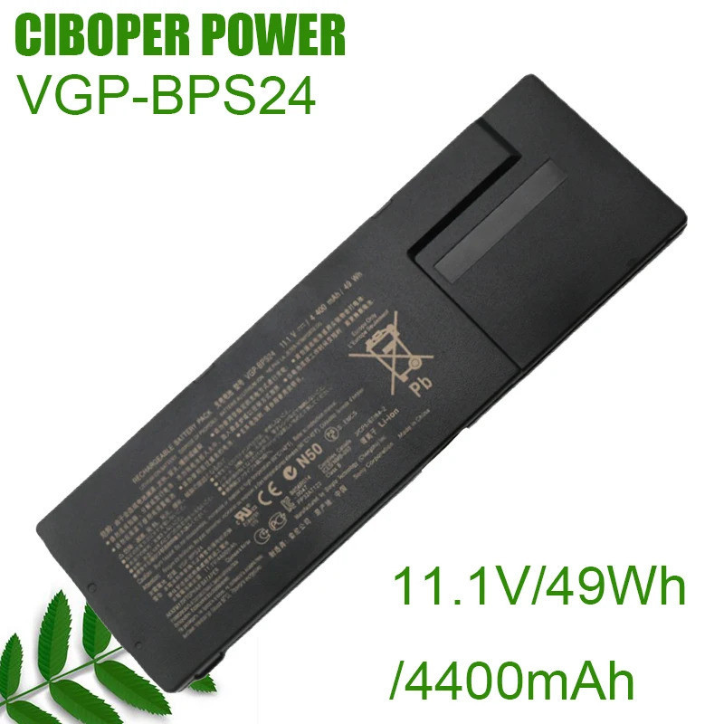 CP แบตเตอรี่แล็ปท็อป VGP-BPS24 VGP-BPL24 BPS24 49wh/ 4400mA สำหรับ Vaio SA SB SC SD VPCSA VPCSD ชุดโ