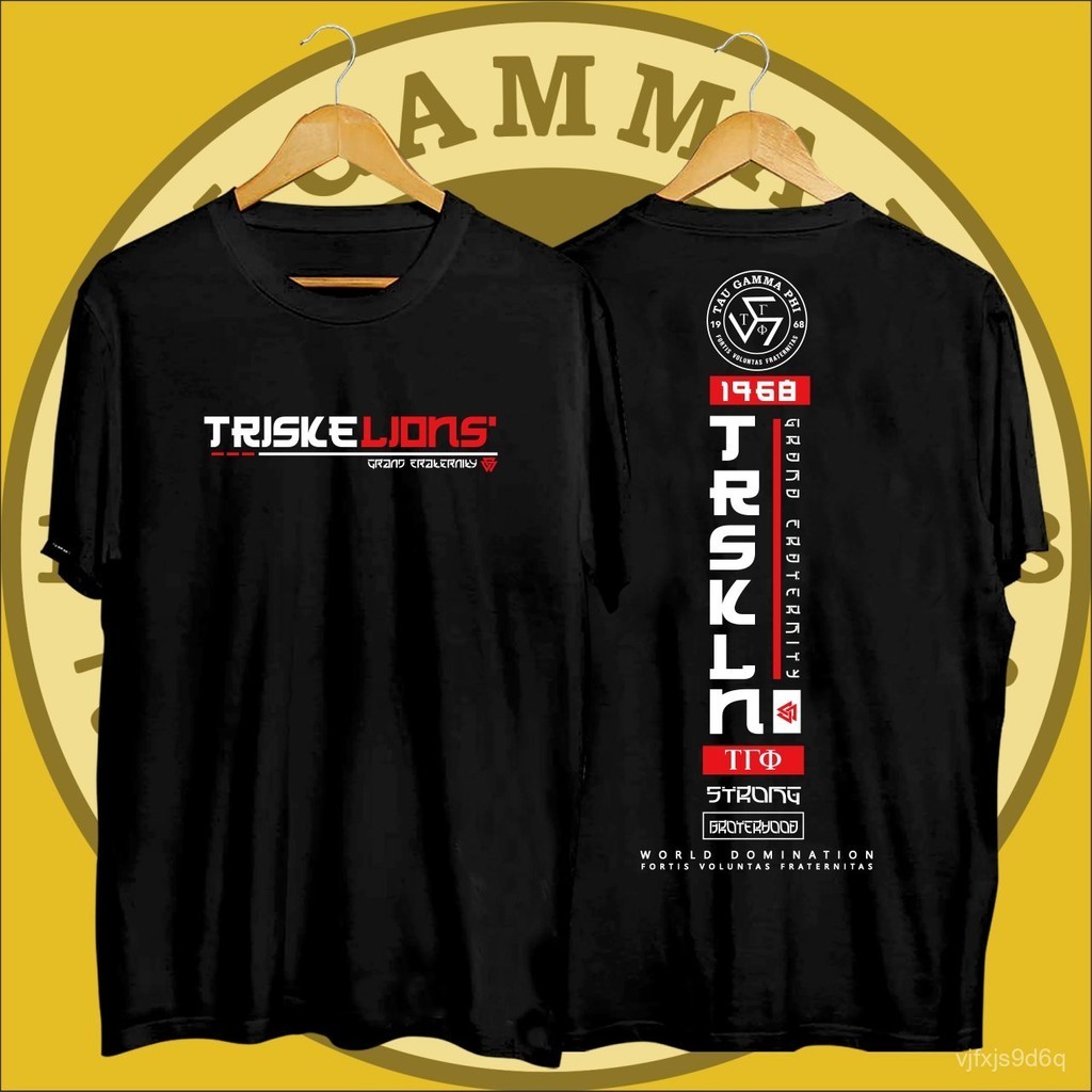 【COD】Teamitik Clothing v157 Triskelion GRAND FRATERNITY 1968 taugammaphi Fraternity T-shirt FOR MEN