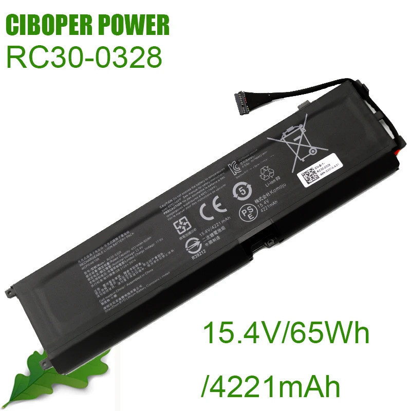CP แบตเตอรี่แล็ปท็อป RC30-0328 15.4V/4221MAh/65WH สำหรับใบมีด15 2020 RZ09-0328 RZ09-03304x RZ09-0330