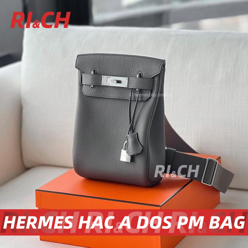 #Rich ราคาถูกที่สุดใน Shopee แท้💯เฮอร์มีส Hermès Hermes Hac a Dos PM Togo crossbody bag กระเป๋าสะพาย