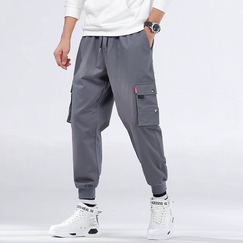 【COD】Black Storm Pants Men's and women's high street sports pants ins trendy straight-leg slacks