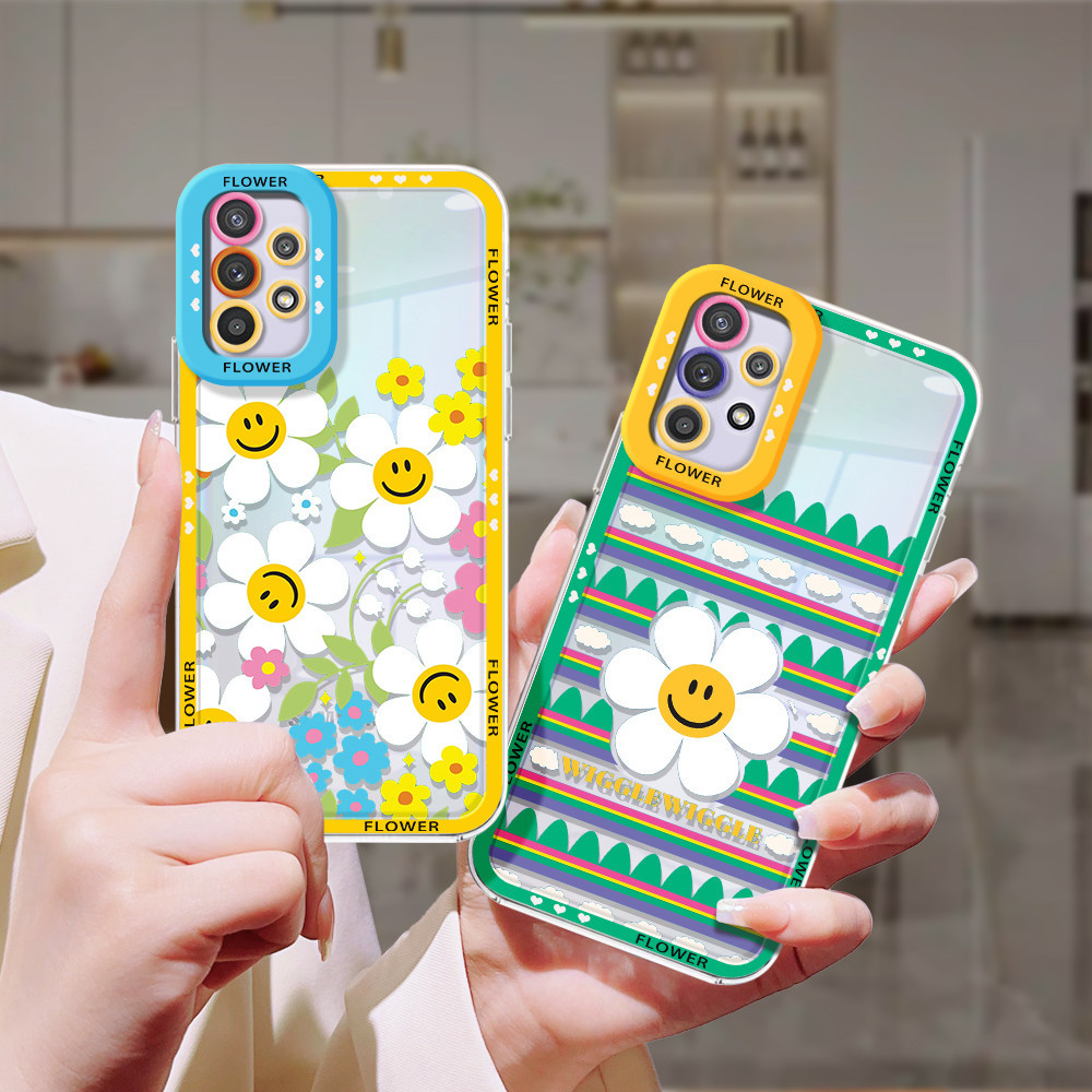 ดอกไม้มีรอยยิ้ม เคส Samsung Galaxy a53 a52 a52s a51 a50s a50 a33 a32 a30s a30 4G 5G h3m1043