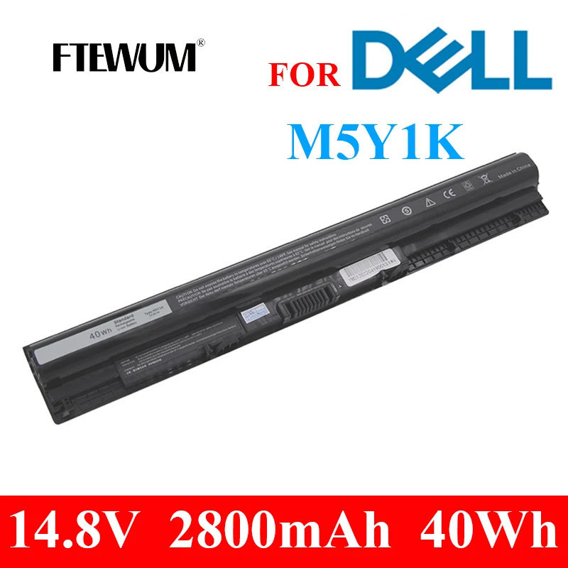 FTEWUM 14.8V M5Y1K 4เซลล์แบตเตอรี่แล็ปท็อปสำหรับ Dell Inspiron 3000 3451 3458 3551 3558 3560 3570 54