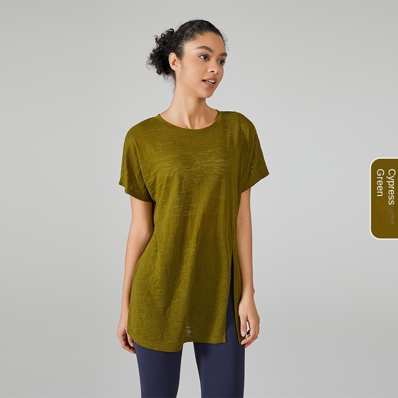 Wmuncc เสื้อเบลาส์แขนยาว ทรงหลวม น้ําหนักเบา ลายดอกไม้ เหมาะกับใส่เล่นโยคะ ฟิตเนส สําหรับผู้หญิง - รูปที่ 4