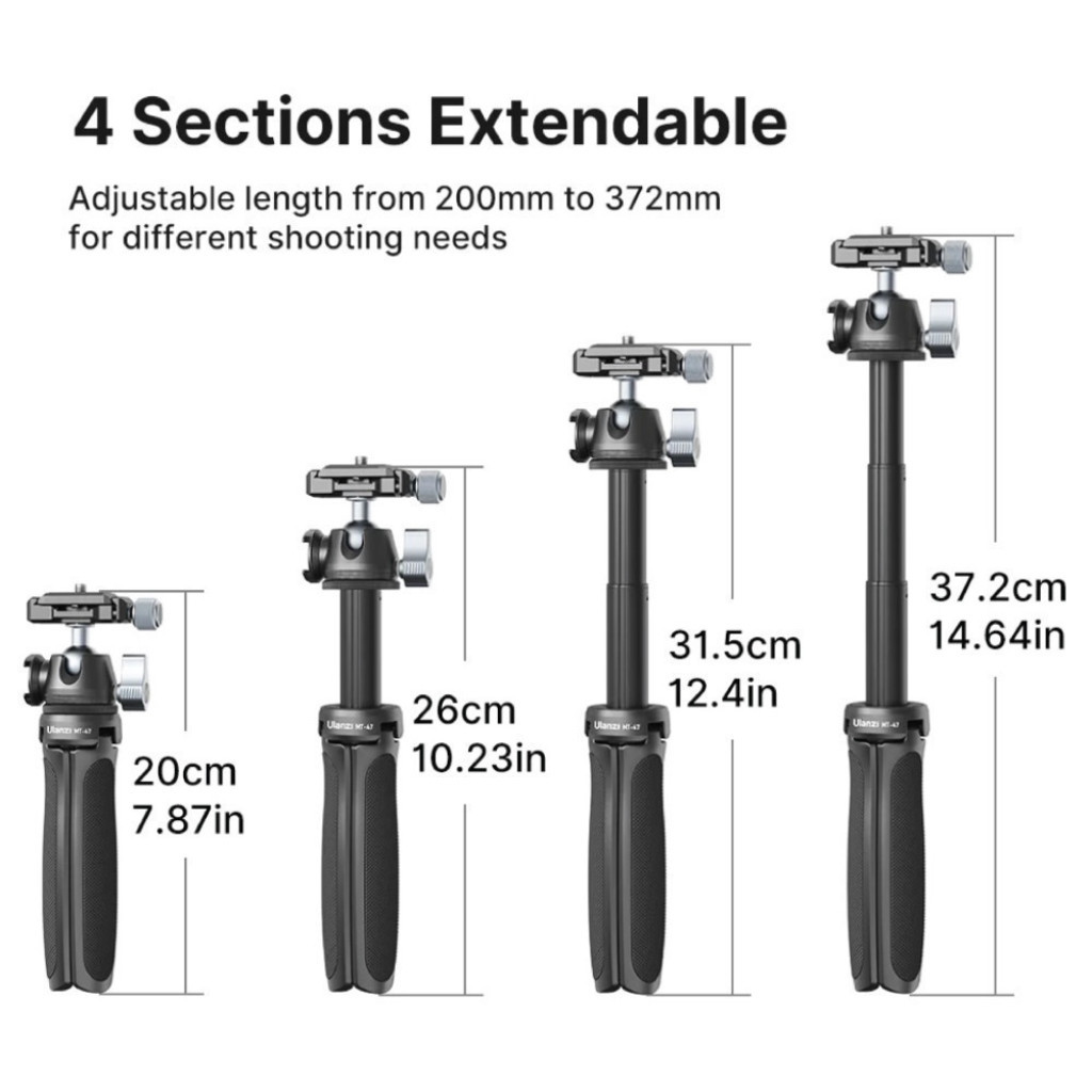Ulanzi MT47 Metal Vlog Tripod ขาตั้งกล้อง ระบบปลดเร็ว Arca Swiss รองรับกล้อง SLR/ DSLR/ Mirrorless