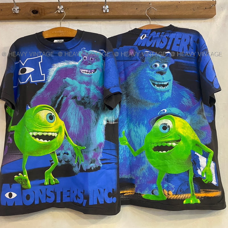 Monsters,INC ป้าย Bootleg แท้ OVP ฟอกไบโอ เสื้อการ์ตูน เสื้อวินเทจ heavy vintage shirt