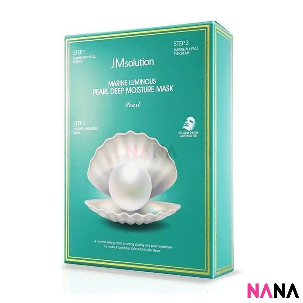 JM Solution Marine Luminous Pearl Deep Moisture Mask (10 Sheets) มาส์กหน้าสารสกัดจากไข่มุกทะเลน้ำลึก