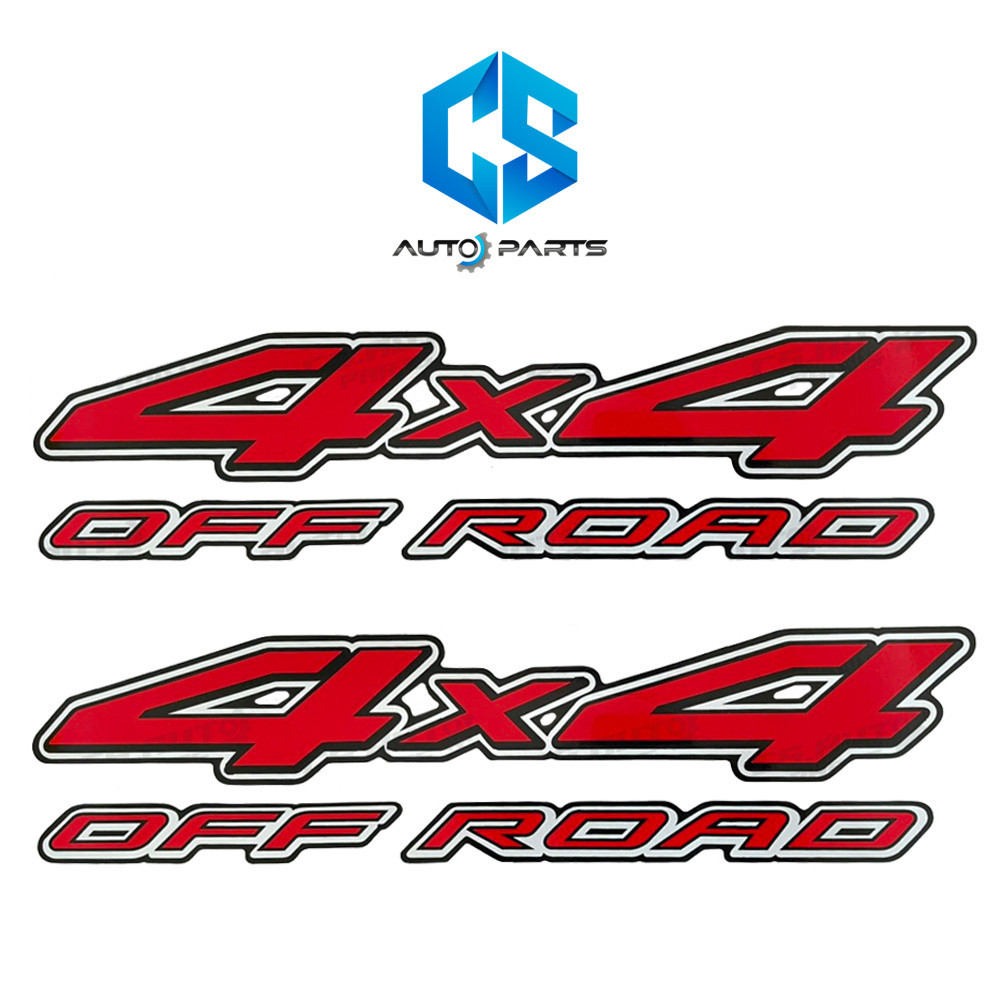 สติ๊กเกอร์ 4x4 OFF ROAD แดง - NISSAN FRONTIER (ติดข้างท้ายกระบะ)