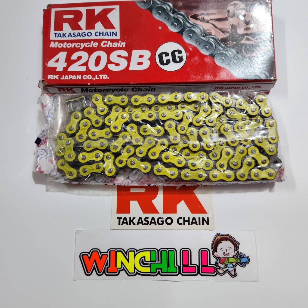 **ลดล้างสต๊อก*** โซ่ RK 420-120 ข้อ สีเหลือง