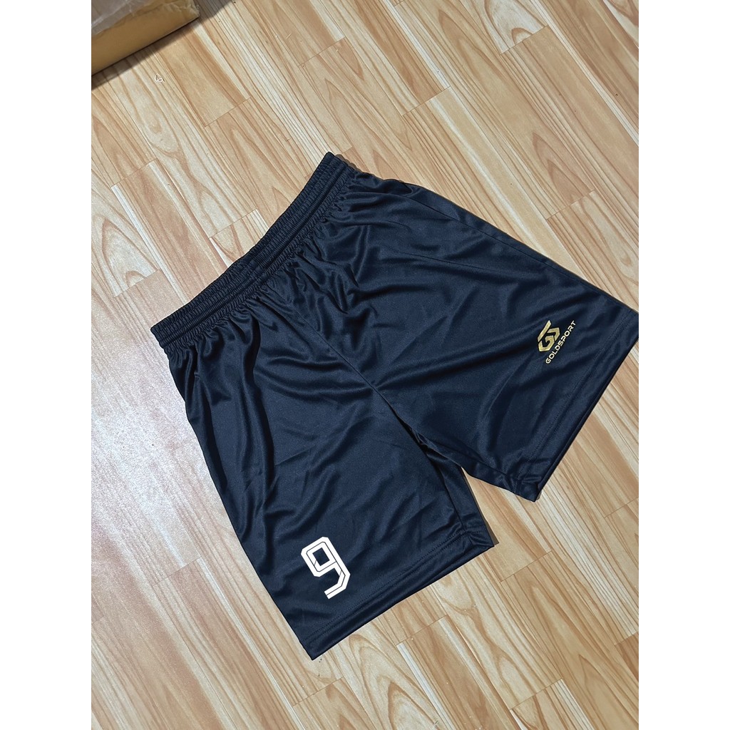 กางเกงกีฬาขาสั้น สีดำ ฟรีสกรีนเบอร์