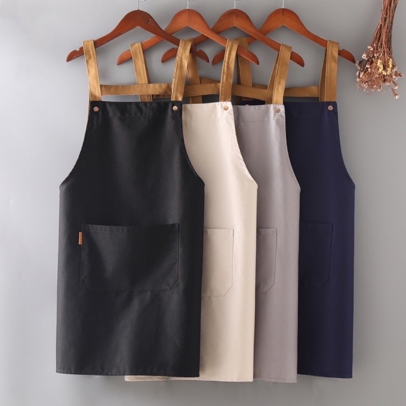 ผ้ากันเปื้อนร้านกาแฟ PVC กันน้ํามัน กันน้ํา มีให้เลือก 3สี