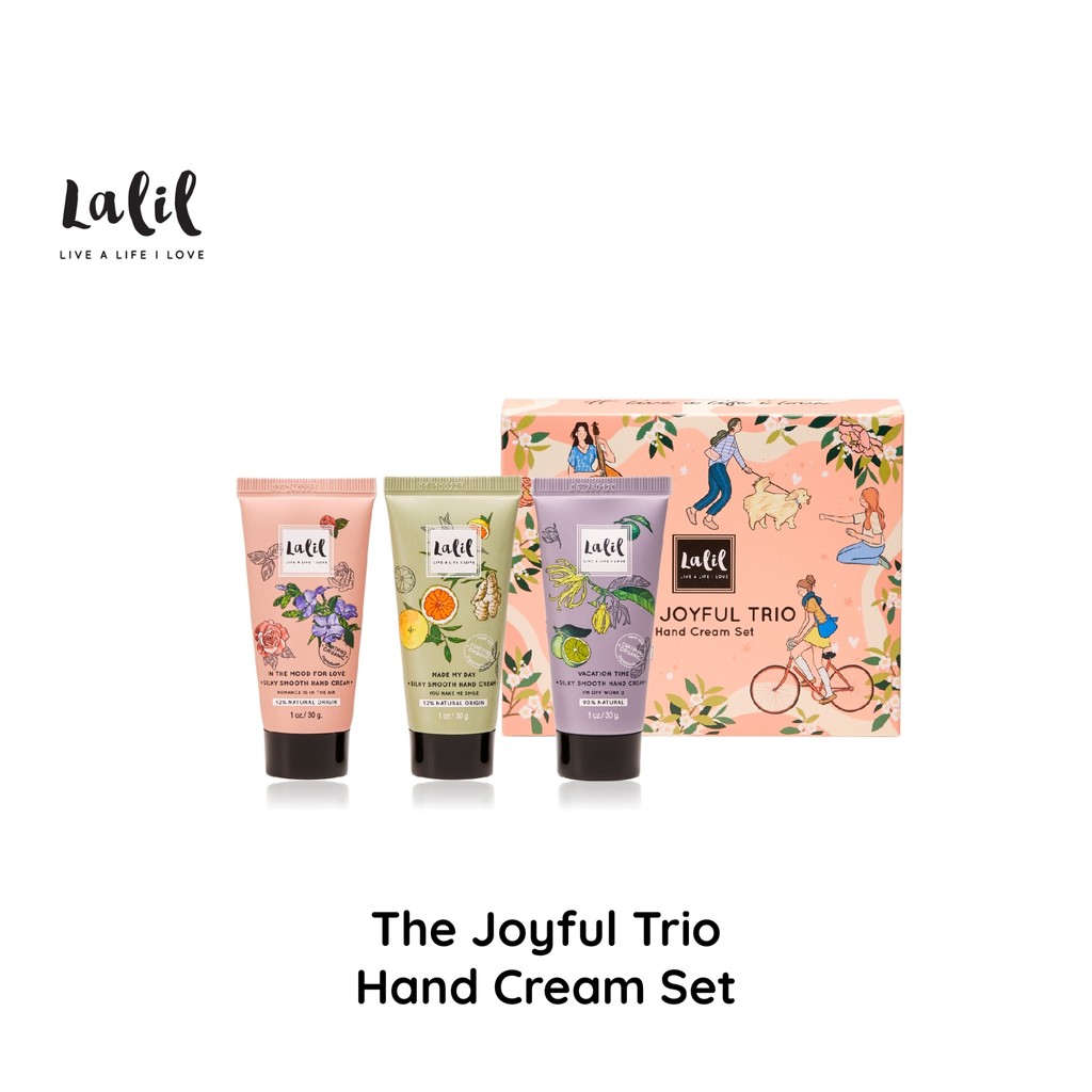 LALIL The Joyful Trio Hand Cream set (เซ็ตแฮนด์ครีม 3 ชิ้น ของขวัญให้คนสำคัญ)